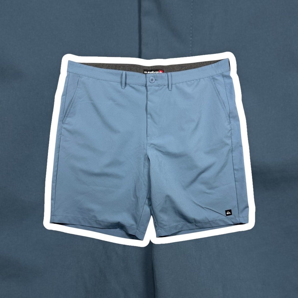 Quiksilver Amphibian Hybrid Shorts Mens 40 Blue Chino Water Boardshorts Stretch